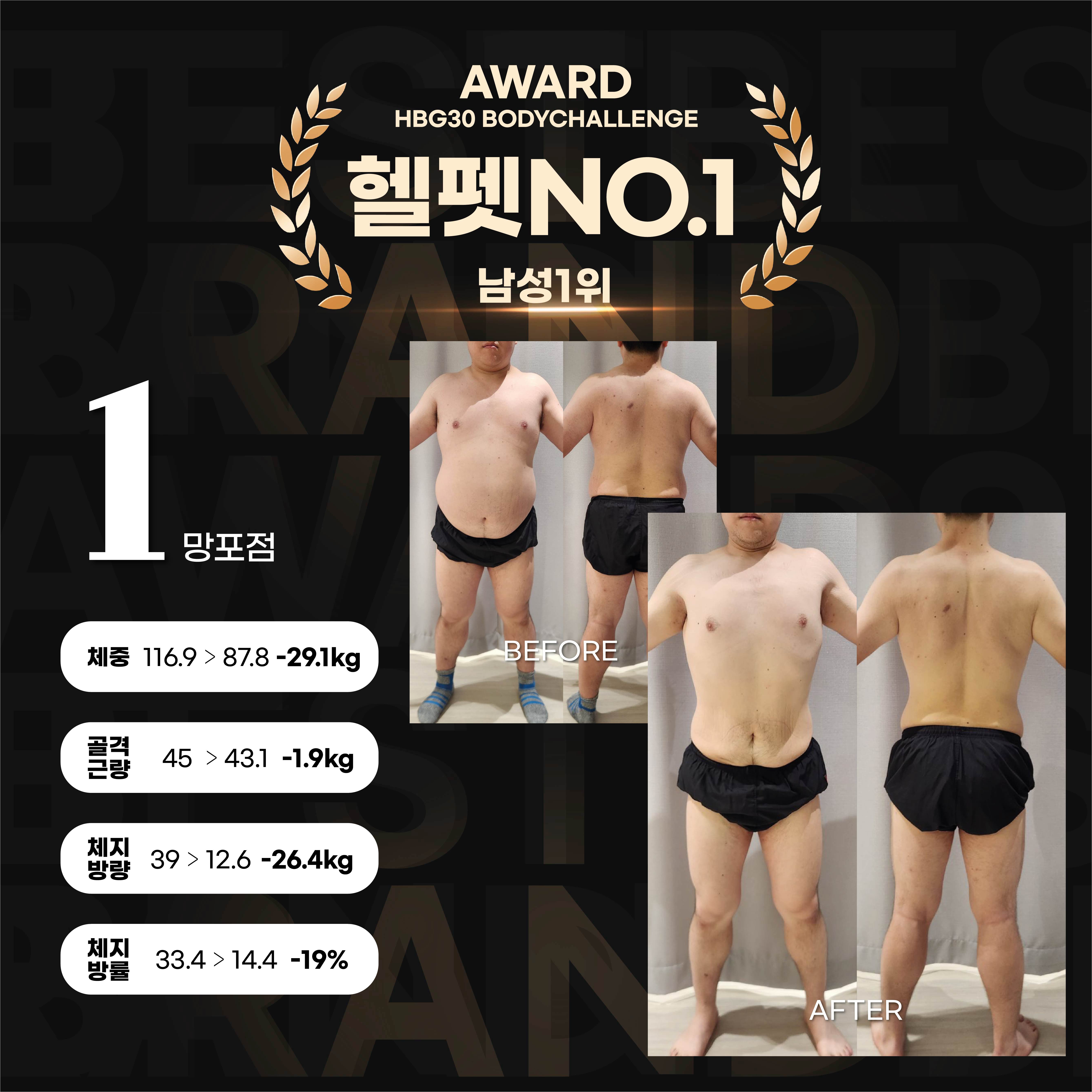 바디챌린지 30기 우승자 헬팻